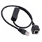 xiwai Cavo di prolunga RJ45 da maschio a femmina CAT6 8P8C STP UTP con interruttore singolo on/off 304 cavo patch di rete LAN Ethernet, 60 cm