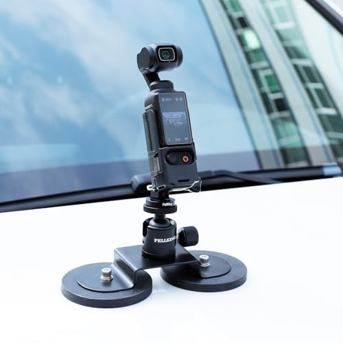 PellKing Magnet Camera Mount for Osmo Pocket 3,Heavy-Duty Metal Car Powerful Magnetic Camera Mount with 360 Degree Rotation Ball Head for Car Body