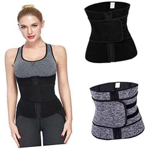 OATIPHO Korsett Taillengürtel Aus Neopren Für Damen Schlankheitsgürtel Mit Flexiblen Stahlstäbchen Atmungsaktiv Schwarz Xs