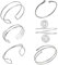 Tyafzzn Oberarmreif Silber Set, 6 Stück Silberne Dünne Armreifen, Boho Armreif Silber, Handgefertigter Minimalistischer Schmuck