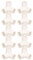Connettore per Tubi in PVC, Raccordi per Tubi a 3 Vie - Raccordi per Tee, Connettori Angolari Al Gomito 10 Pezzi, Diametro Interno 25 Mm con Mobili, Serra, Tenda (WHITE)