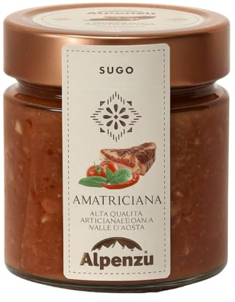 Alpenzu Sugo all’Amatriciana – herzhafte Tomaten-Guanciale-Sauce aus dem Aostatal, 200 g – echtes Hausmannskost-Feeling in Minuten