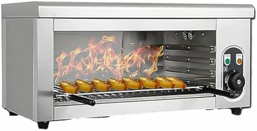 XCSCUK Grill Elettrico Commerciale per Formaggio Fuso, salamandra da 2000W, Forno a Temperatura Regolabile, per Una Fusione e tostate perfette.