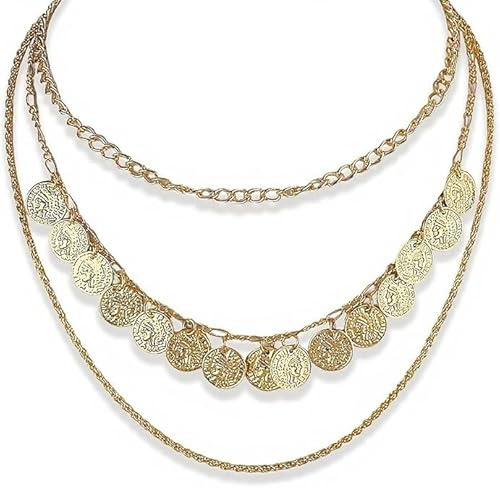 YUEXNKO Halskette Pirat, Piratens Chmuck Damen, Piraten Schmuck, Piraten Kette Damen, Damens Gold Kette Accessoires, Pirat Halskette Modeschmuck, für Karneval, Halloween, Mottoparty
