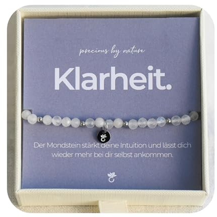 Edelstein Armband Damen Echt 3mm, Edelstahl Silber & vergoldet, verstellbar | 17,5+4 cm, Gelbgold / Rosegold, Personalisierbar mit Gravur, Schmuck Geschenk für Frauen, Mädchen & Freundin