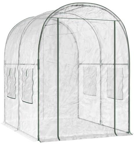 vidaXL Gewächshaus mit Rahmen 160 x 200 x 192,5 cm PVC Transparent