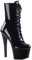 Higher Heels PleaserUSA Plateau Stiefel Sky-1020 Lack schwarz Gr.38