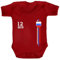 ShirtStreet Russia Poccnr World Cup Fussball WM Fanfest Gruppen Strampler Bio Baumwoll Baby Body kurzarm Jungen Mädchen Streifen Trikot Russland, Größe: 0-3 Monate,Red