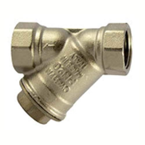 RIEGLER 141006-60-6 N-0,3 Schmutzfänger, Messing vernickelt, G 1 1/4, DN 32, MW 0,3 mm, 1Stk