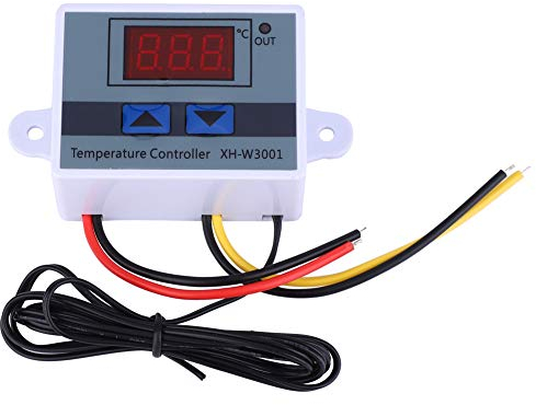Controlador de Temperatura, DC 12V 120W Módulo de Controlador de Temperatura LED Digital XH-W3001 Mini Interruptor de Termostato con Sonda de Sensor a Prueba de Agua