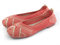 RVROVIC Women Flat Shoes Knitted Lightweight Slip-on Loafers Breathable Soft Comfortable Ballet Flats Red