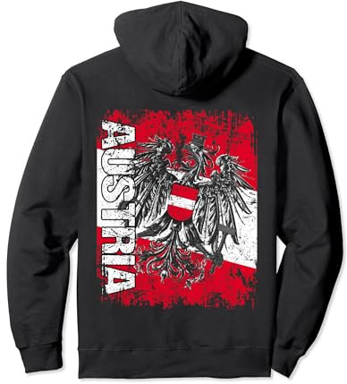 ÖSTERREICH Flagge | Damen Herren Kinder ÖSTERREICH Pullover Hoodie