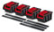 Kisterberg Wandregal-SET 21 tlg. Stapelboxen Sichtlagerkästen Sichtlagerboxen Werkstattwand Regalbox Sichtlagerboxen Sortimentskasten (inklusive 5x Aufhängeleisten 16x Kästen rot/Schwarz)