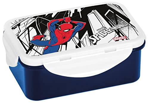 Gedalabels Brotdose Spider-Man PP | Kindergarten | Disney | Paw | Aufbewahrungsdose | Box | Jausenbox | Brotbox | Auslaufsicher | Vorratsdose | Luftdicht | Spiderman | GEDA