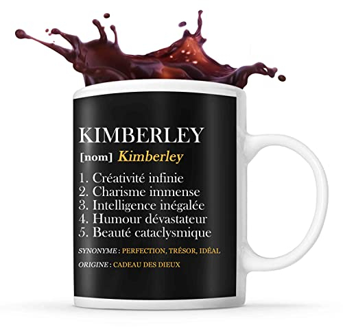 Tasse prénom Kimberley Définition Perfection | Mug Prénom humour idéal pour cadeau original et drôle