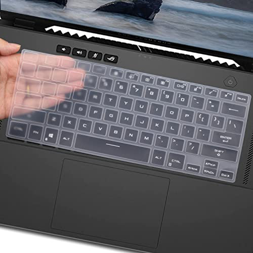 Tastaturabdeckung für 2023 2022 ASUS ROG Zephyrus G14 GA402, Zephyrus M16 GU604 GU603, ROG Zephyrus G15 GA503 & Zephyrus G16 GU603, TUF D. ash 15 TUW F516PE & TUF Dash F15 Series Laptop,klar