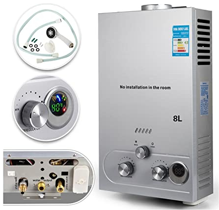 Calentador de sauna 8L Propano de calentador de agua de gas digital Lpg Calentador de agua sin tanque eficiente que ahorra energía ampliamente utilizada