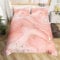 Pink Marbling Duvet Cover Set Single Size, Abstract Marble Texture Comforter Cover with 1 Pillowcase, Gold Glitter Bedding Set 2pcs for Kids Boys Girls Room Decor Lightweight Bedspread Cover