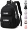 Waniki Schulrucksack Mädchen Junge Schulranzen Teenager Wasserdicht Rucksack Damen Nylon Schultasche Groß Kinderrucksack Travel backpack Laptop Tasche Schule, Reisen, Sport, Girls, Boys（Schwarz）