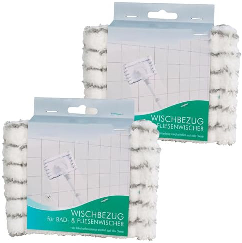 Novaliv 4X Ersatzbezug Mikrofaser Bezug Fliesenreiniger Bad Wand Fliesenwischer Badwischer Fliesenputzer Bad Mop