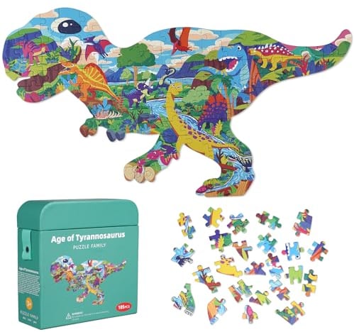 Tyrannosaurus Rex-Puzzle für Kinder, 105 Teile Puzzle mit großen Teilen für Kinder im Alter von 4 5 6 7 8 9 10 Jahren.