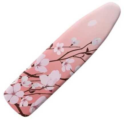 Jeiento Pink Sakura Ironing Board Cover Full Size Iron Pad Covers Hook and Loop Fasteners Scorch Resistant 15x54 Iron Pad Covers Replacement Accessories