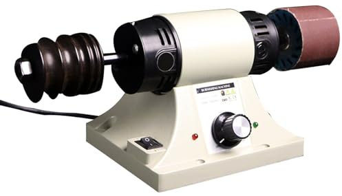 Pulidor de cuero Máquina de bruñir 350W Pulidor de cuero eléctrico Máquina de pulir bordes de cuero Herramienta de esmerilado, cabezal de esmerilado ajustable de palo de rosa Lijadora pulidora