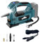 Compressore d'aria senza fili per batteria Makita da 18 V, 150 psi, portatile, con luce LED, con manometro digitale, per auto, moto, bici, palloni sportivi (batteria non inclusa)