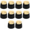 The Lord of the Tools 10PCS Audio Knobs Shaft Pots Knob Amplifier Push On Audio Knob Barrel Audio Knob Compatible with Marshall Amp JCM 800 900 2000 Plexi JMP, Black and Gold