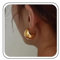 Atentuyi Chunky Hoop Ohrringe Gold - Teardrop Dangle Dupes, Super Chunky, Wide Dome Drop, Thick Hoop Schmuck Für Frauen Und Mädchen
