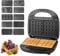 Hoapin Sandwichera, Sandwichera Grill Multifuncional 750W, Panini Grill de Termostato Automático, Gofrera Eléctrica Parrilla con 10 Placas Antiadherentes Extraíbles, Libre de PBA (10 en 1)