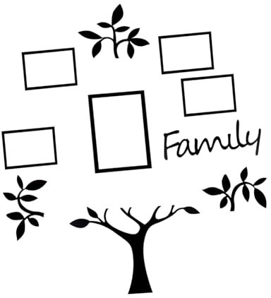 HEMOTON 1 Set Wall Sticker Photo Frame 3D Photo Family Tree Frame Wall Decal Picture Frame 3D Tree Wall Sticker 3D Family Tree Wall Art Family Wall Decals Mural Acrylic Three-Dimensional