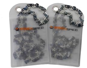 SÄGENSPEZI Set 2x Sägekette 3/8 1,5 mm 68 TG Vollmeißel Kettenkonfigurator Ersatzkette passend für fast alle Kettensägen-Modelle