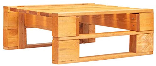 Gecheer Outdoor Ottomane Hocker Fußhocker Gartenhocker Sitzhocker Paletten Holz Honigbraun