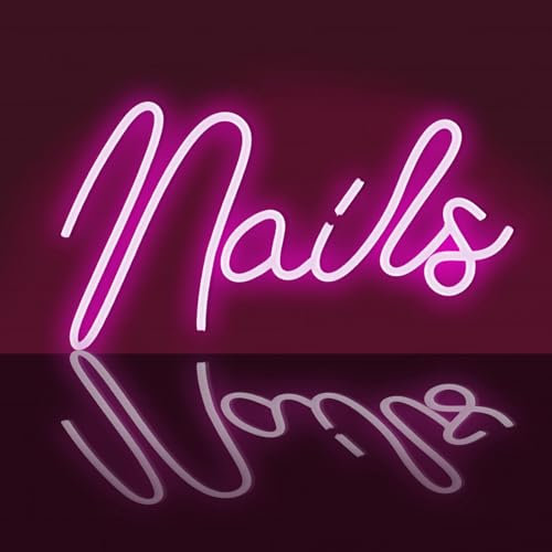 Generic Nails Neon Sign, Neon for Wedding Birthday Party Gift, Nails LED Neon Signs for Wedding Birthday Party Bedroom Bar Shop Logo Neon Lights