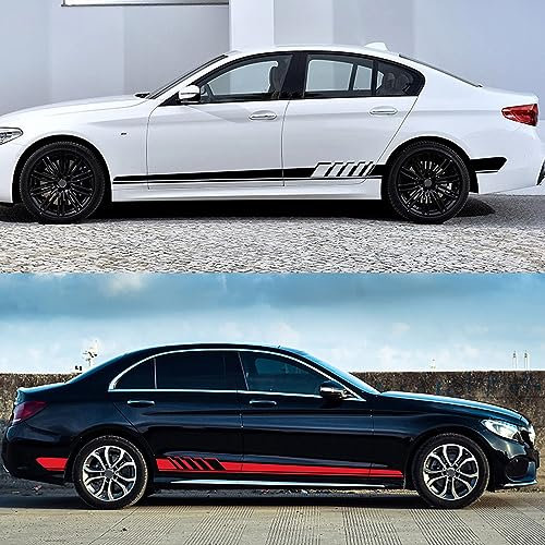 QqzzzH für Skoda Octavia 2 A7 A5 VRS Fabia 3 Rapid Superb 3 Kodiaq Scala Karoq Karosserie Aufkleber Aufkleber,Körper Dekoration Auto Externe Tuning Zubehör,C-Red