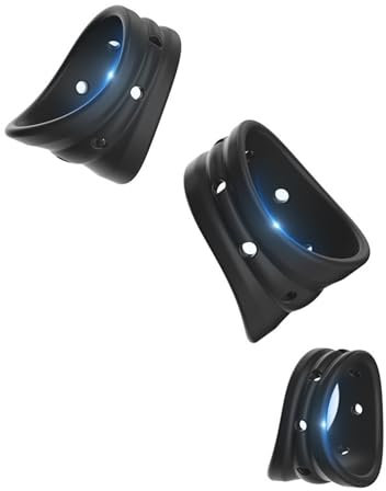 PQKuss Penisring 3 Stück Donut Eichelring Set Dehnbar Klein Vorhaut Zurückhalte Glansring Haltering zur Potenzsteigerung Eichel Ring Penis Ringe Intimschmuck Cockringe Sexspielzeug für Männer(Schwarz)