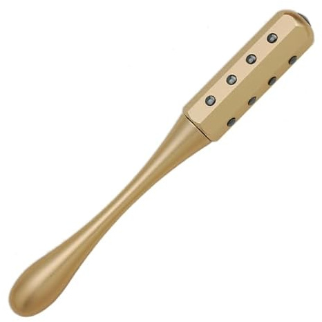 Rouleau de massage manuel magnétique en aluminium pour le visage, raffermit le visage, les rides anti-âge et améliore l'élasticité des muscles du visage (C)