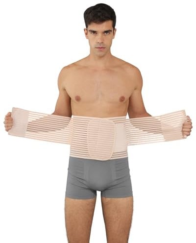 Channo Bauchgurt und Bauchbandage, zugleich als Bauchweggürtel und Waist Trainer verwendbar, auch ideal als Nierengurt, Rückenstützgürtel und Haltungskorrektur für Herren - Packung mit 1, Nerz, XXL