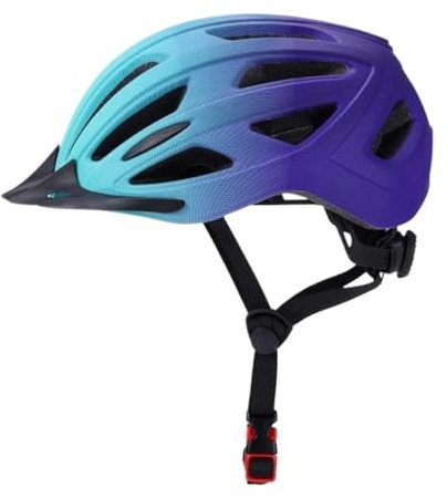 Fahrradhelm Helm Fahrradhelm Kopfschutz Komfortables Leichtgewicht Für Straßen-Mountainbike-Pendeln Fahrrad Helm(Purple,M)