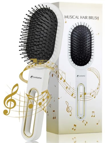 Combetter Musical Hair Brush,Detangler Runde Borste HairBrush Für Frauen Kind,Wasserdicht Hanging Air Cushion Comb,Stress Relief Hair Massage Brush,Geschenk für Weihnachten Valentinstag