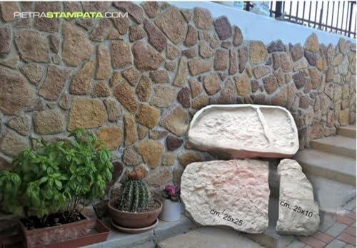 Stampo Rustica – 2ª Serie - effetto pietra roccia rivestimento murale gesso cemento, stampo per intonaco effetto pietra naturale, stampi per pietra
