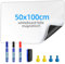 Magnetisch Whiteboard Folie - 50 * 100cm Magnetfolie Selbstklebend Weißwandtafel - Whiteboard Sticker DIY mit Marker, Board-Radierer und Magnet - Wandfolie für glatten Oberflächen in Schule Büro Haus