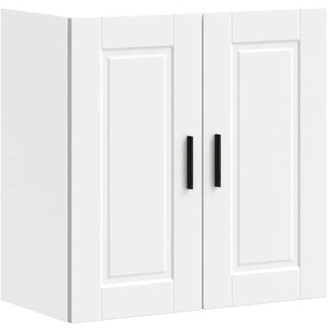 Myheimly Küchenschrank Holzwerkstoff,hoher Küchenschrank, Schrank,Küchenzeile,Schrank Küche,Einbauküche Küchen-Hängeschrank Porto Weiß Holzwerkstoff