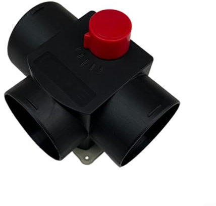 EXTRWORY Valvola a lembo di regolazione, condotto a T, splitter da 75 mm per Eberspacher per riscaldatore Webasto, controllo del flusso d'aria, camper, rimorchio, accessorio nero