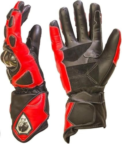 BI ESSE Kit: Tuta Moto Divisibile Viaggio in pelle e tessuto (giacca e pantaloni) con protezioni complete, guanti, Stivali (ROSSO NERO, L)