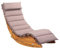 Casaria® Sonnenliege Holz inkl. Auflage Creme Meliert Wetterfest Klappbar Gartenliege Ergonomisch 160kg Belastbarkeit FSC®-Zertifiziert Liege Balkon Garten 195x60cm