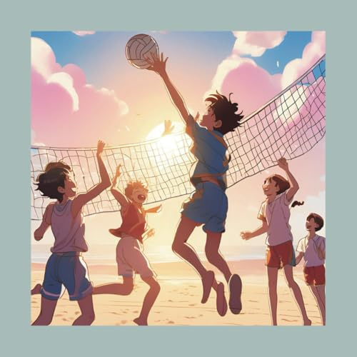 Notizbuch Volleyball: Manga, Anime Style, groß, 100 Seiten, liniert, Journal, Tagebuch, Schreibheft