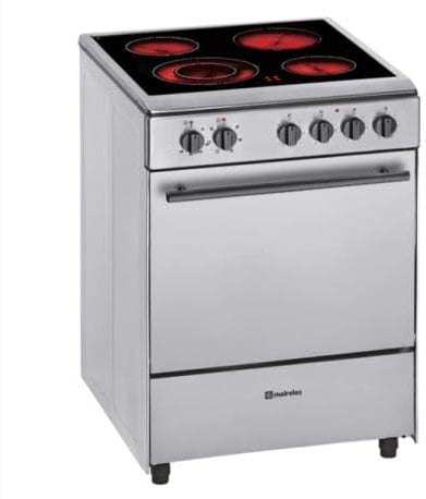 Meireles Cuisinière électrique en Acier Inoxydable E605X 55L avec 4 Zones de Cuisson