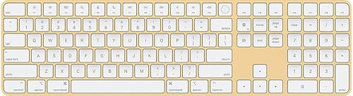 Apple Magic Keyboard avec Touch ID et Numeric Keypad (A2520) (AZERTY Français) Jaune (Reconditionné)